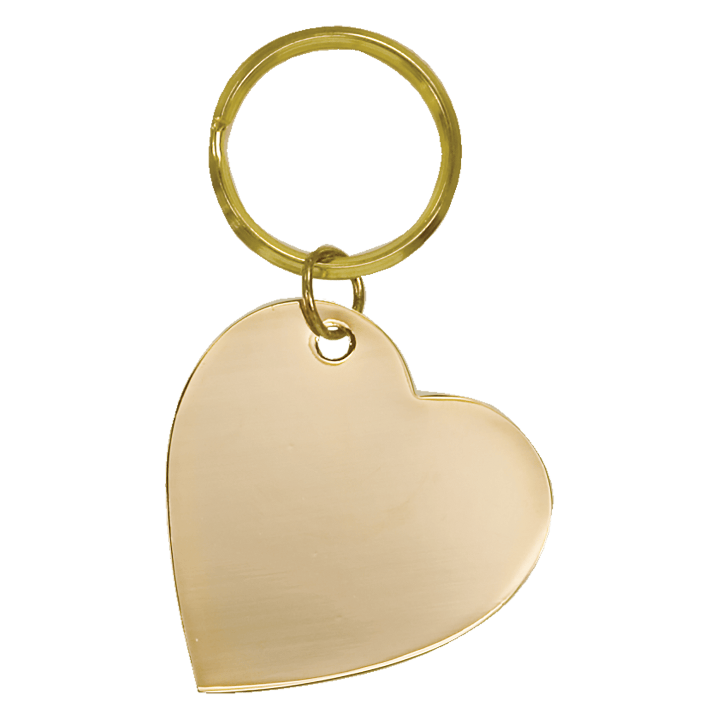 Customized Gold Heart Brass Keychain 2"x2"