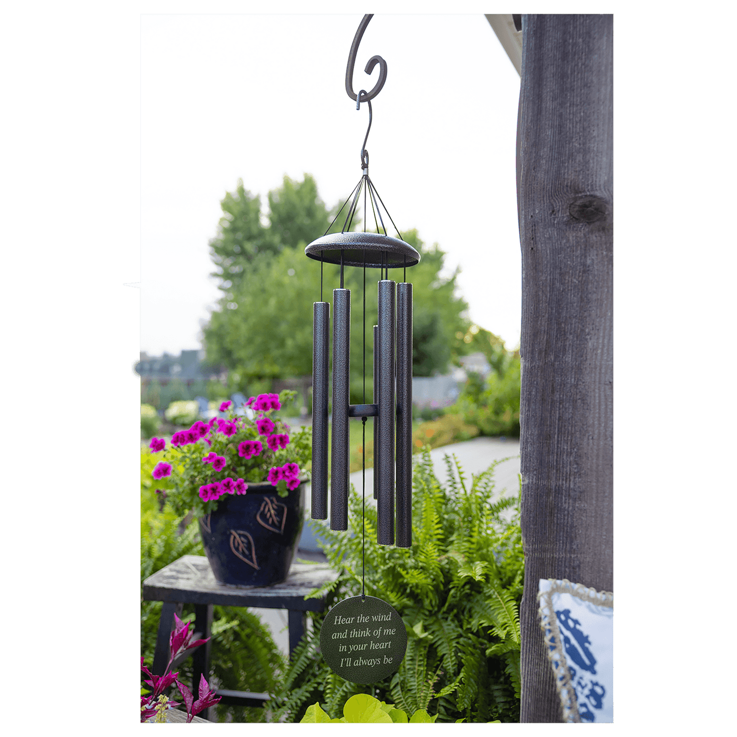 Customized 30" Black Powder Coated Aluminum Wind Chime