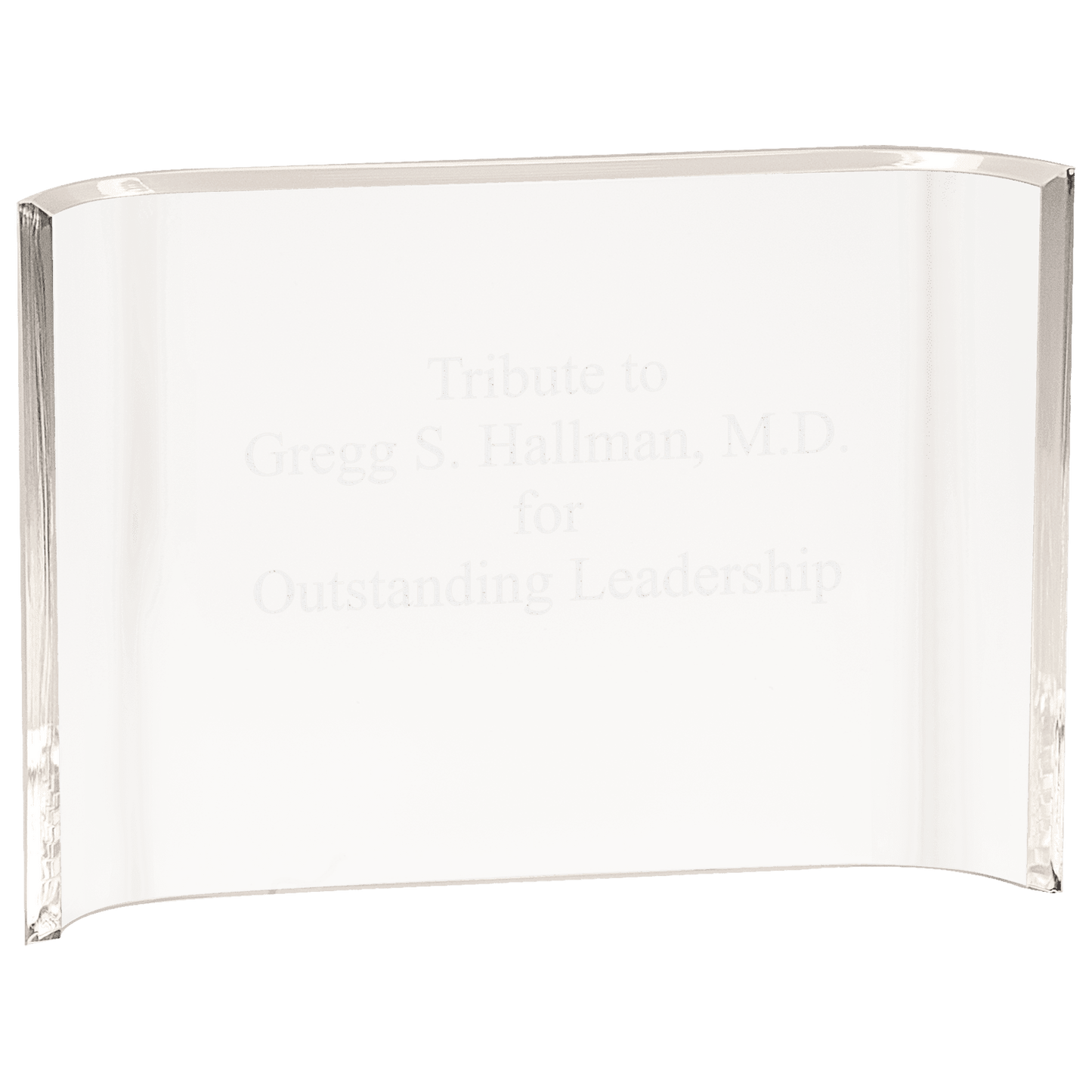 Custom Premier 10" x7" Clear acrylic Cresent