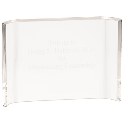 Custom Premier 10" x7" Clear acrylic Cresent