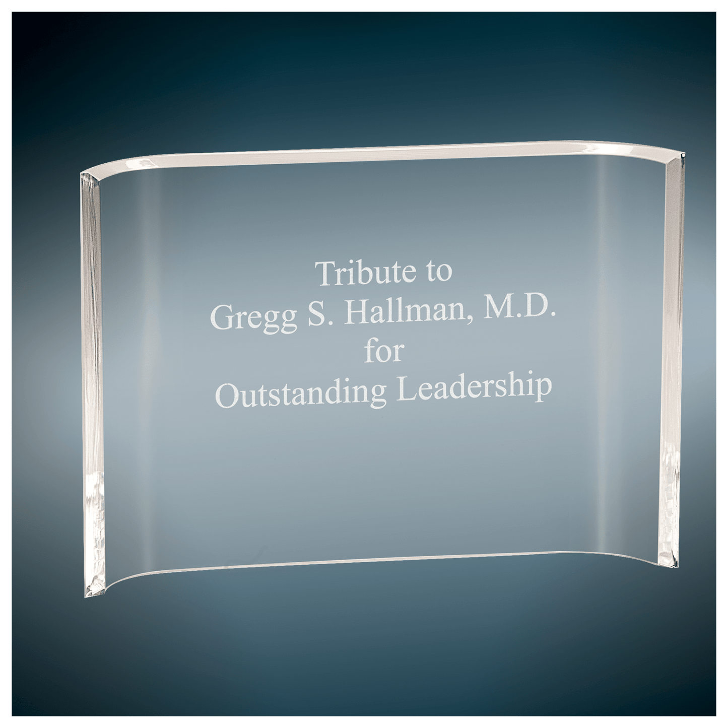 Custom Premier 10" x7" Clear acrylic Cresent