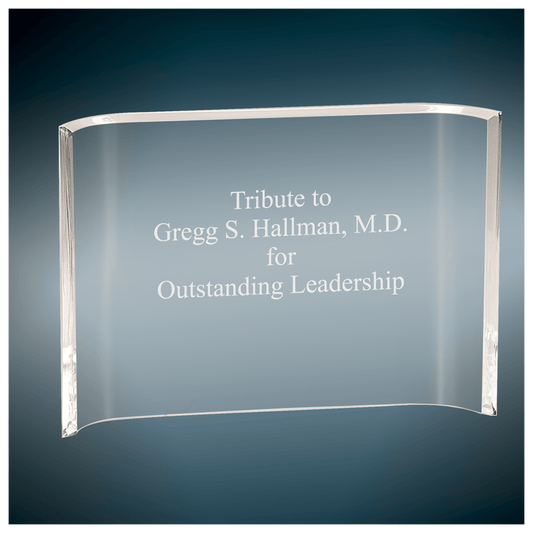 Custom Premier 10" x7" Clear acrylic Cresent