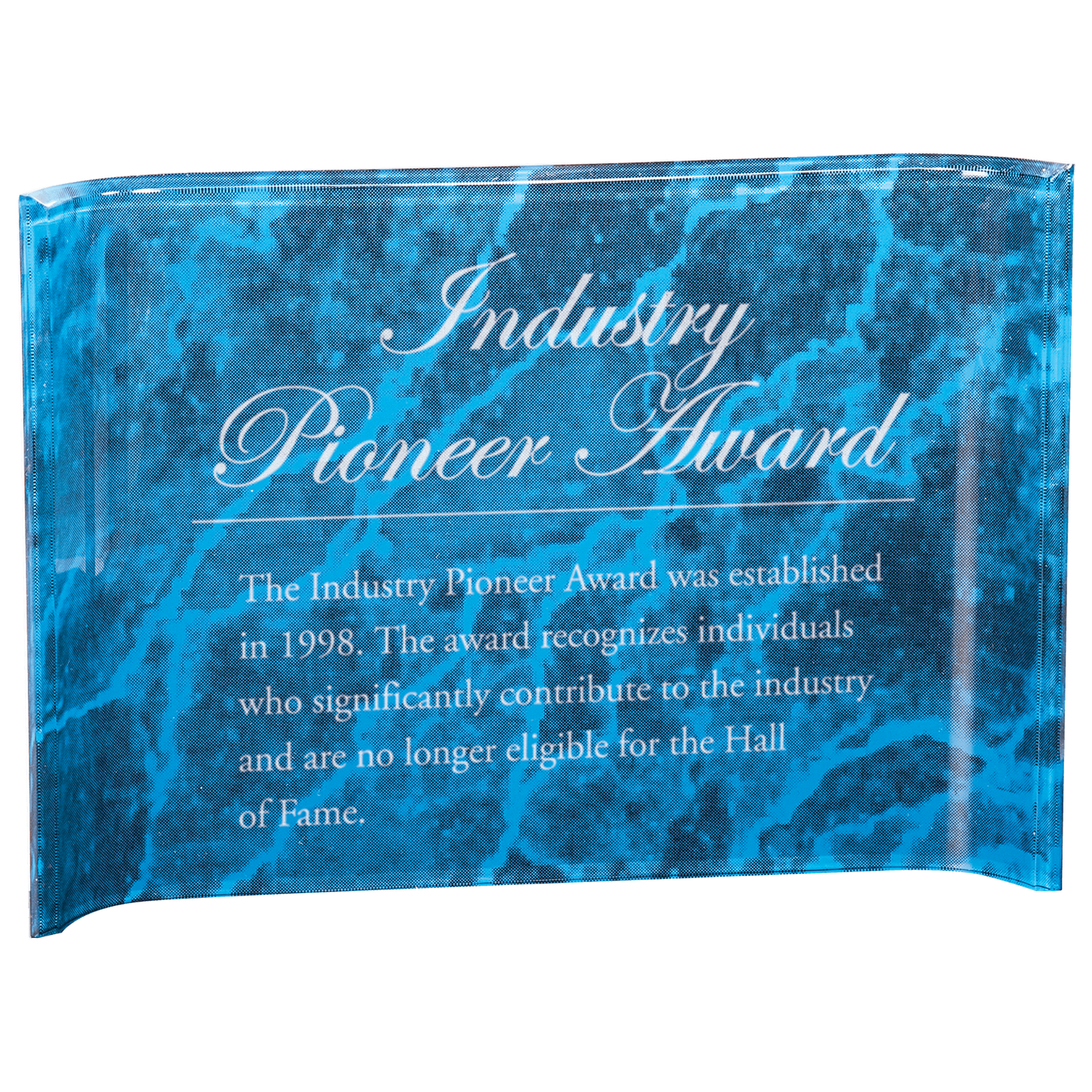 Custom 10"x7" Marbleized Acrylic Crescent Award