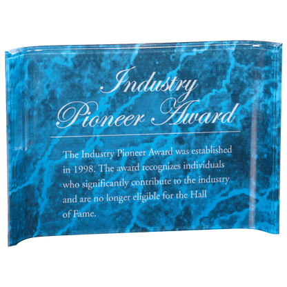 Custom 10"x7" Marbleized Acrylic Crescent Award