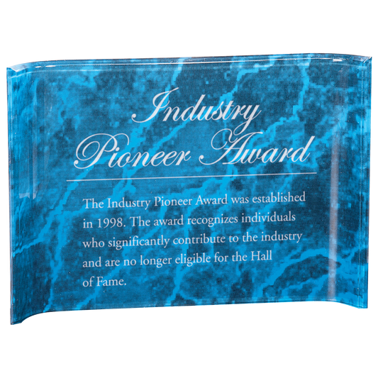 Custom 10"x7" Marbleized Acrylic Crescent Award