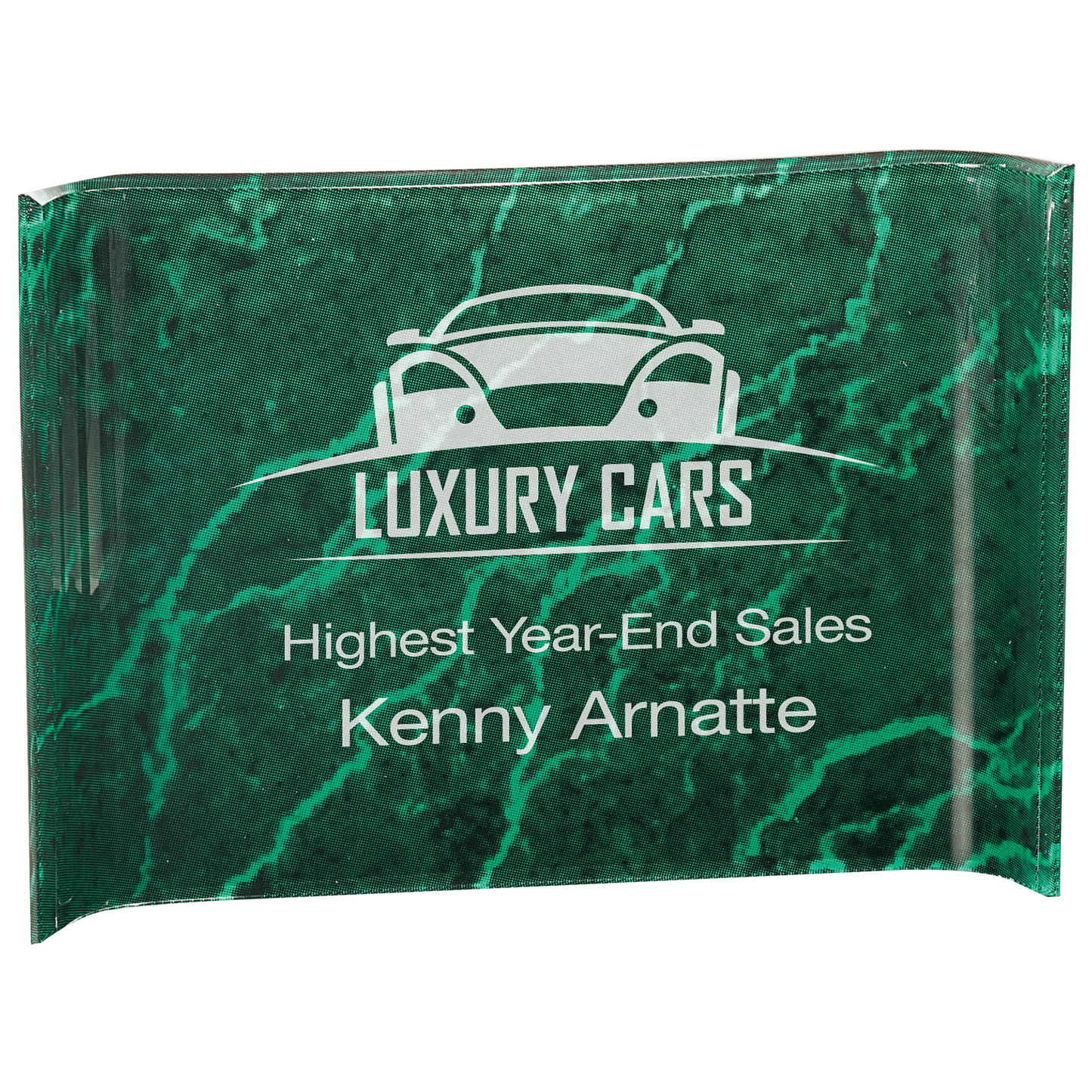 Custom 10"x7" Marbleized Acrylic Crescent Award