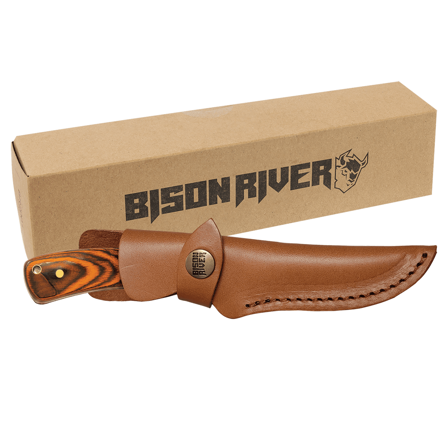 Customized for You Bison River 7 3/4" Stainless Steel fixed Blade Knife with Sheath