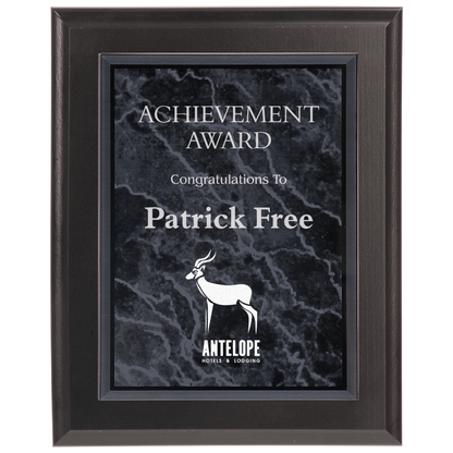 Custom 7" x 10" Marble Acrylic Plaque Plate