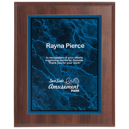 Custom 7" x 10" Marble Acrylic Plaque Plate