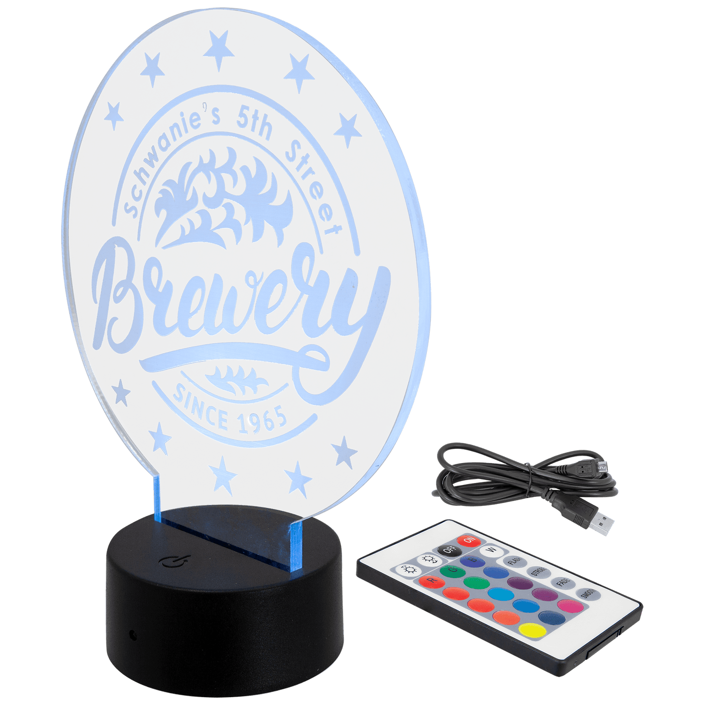 Custom Acrylic Award 1/4" with Light up Base