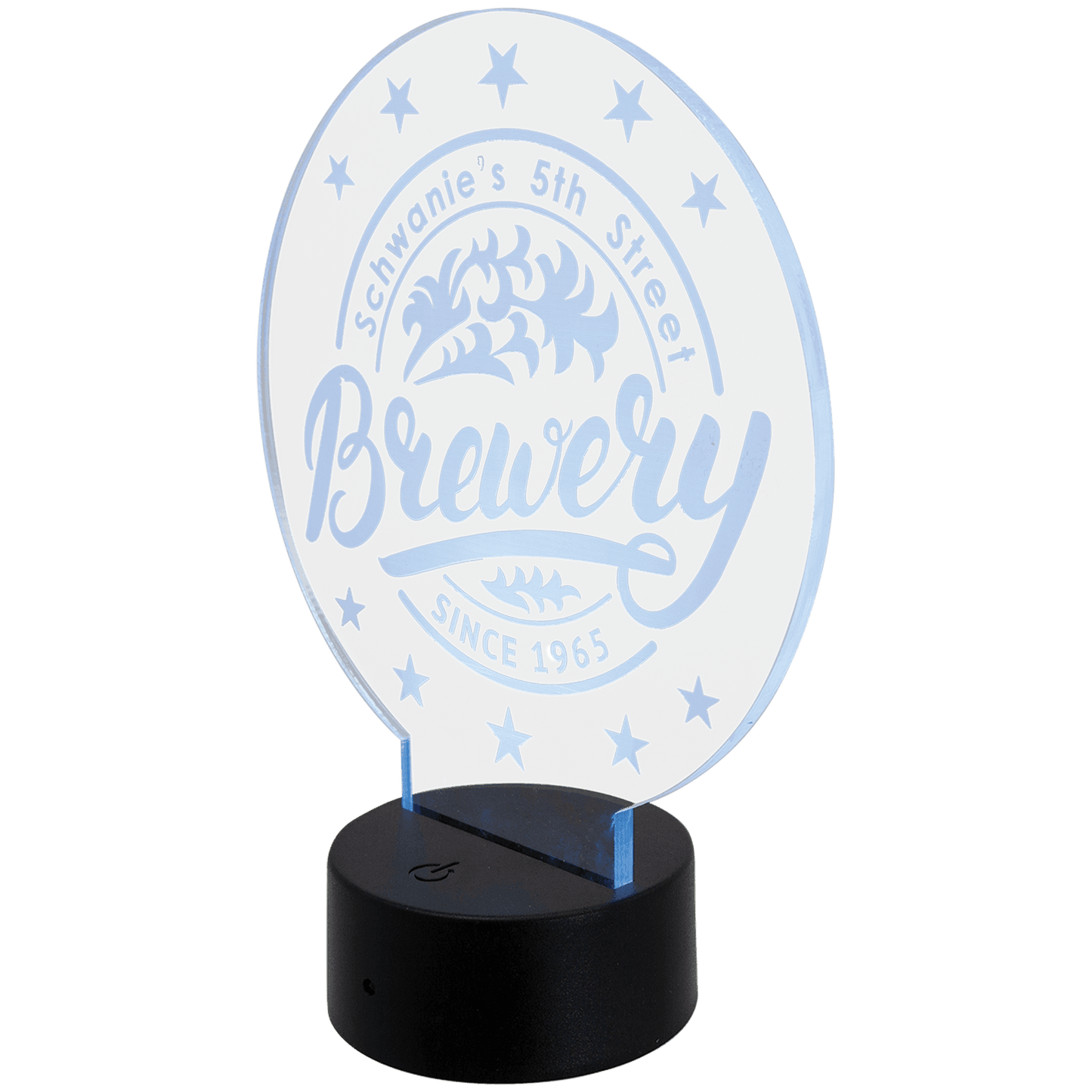 Custom Acrylic Award 1/4" with Light up Base