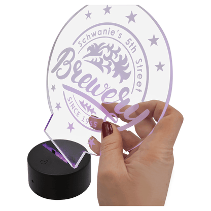 Custom Acrylic Award 1/4" with Light up Base