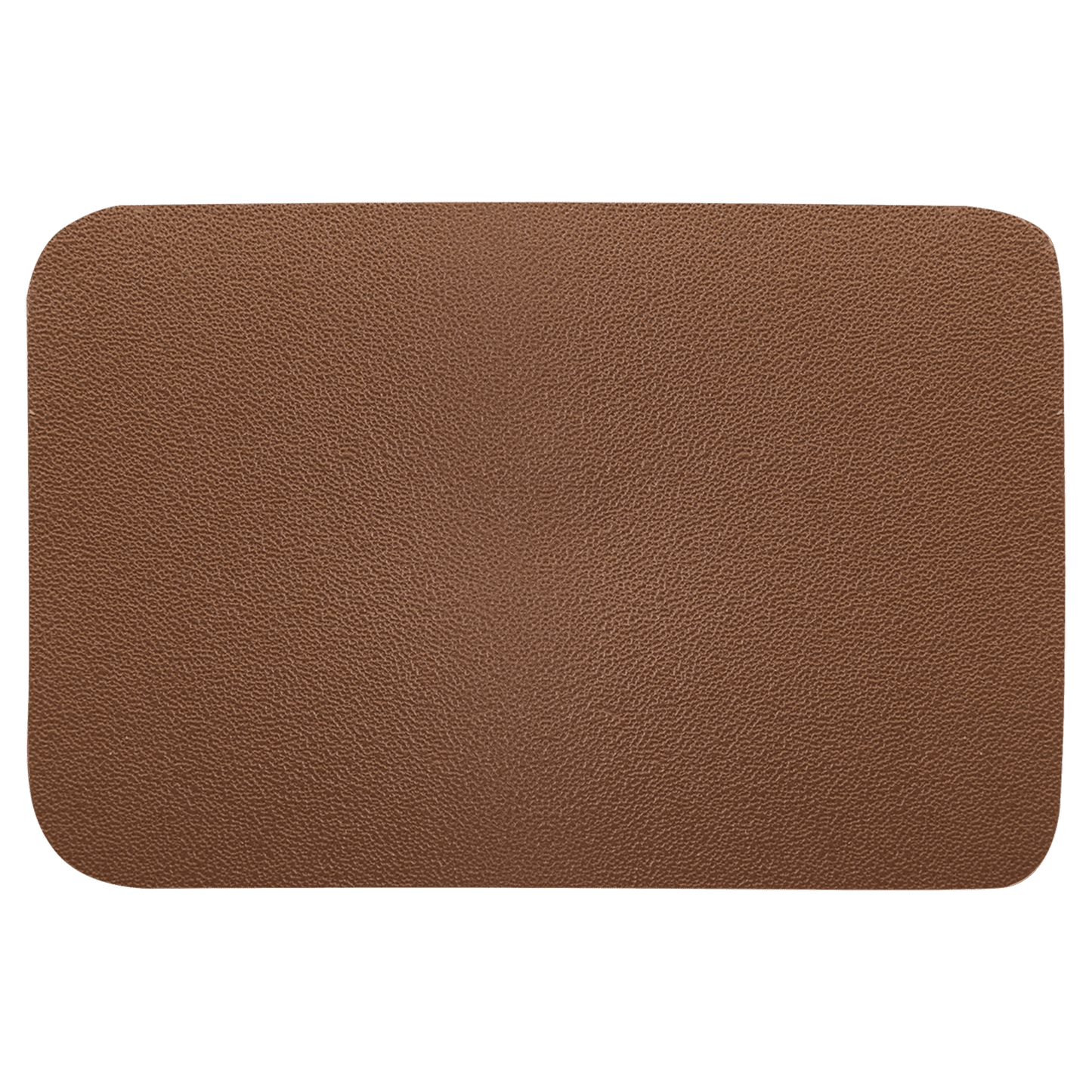 Custom 3" x 2" Rectangle Brown Genuine Leather Patch with Adhesive