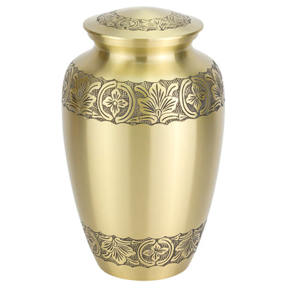 Custom Engraved Elegant Gold Urn For Adult Ashes