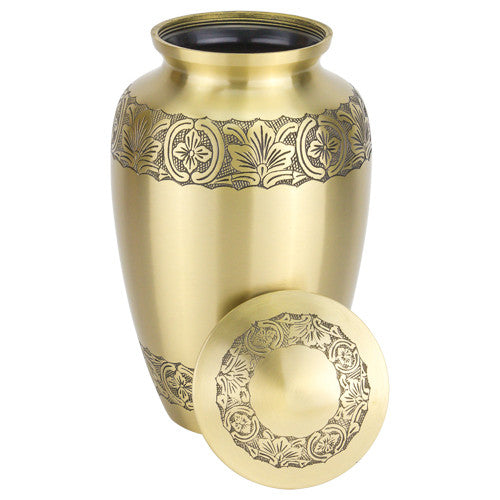 Custom Engraved Elegant Gold Urn For Adult Ashes