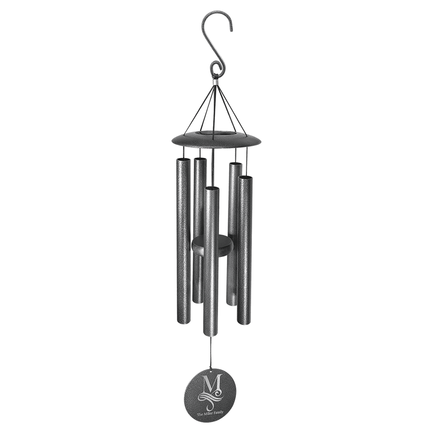 Customized 30" Black Powder Coated Aluminum Wind Chime