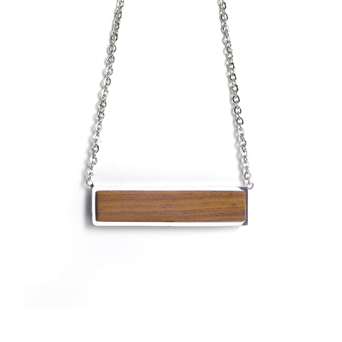 Customizable Wood Pendant Necklace