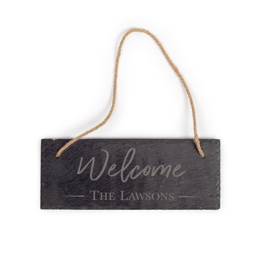 Custom Laser Engraved 10"x 4" Hanging Slate