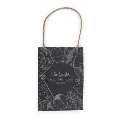 CustomLaser Engraved 10" x 7" Rectangle Hanging Slate